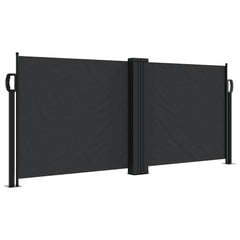 vidaXL Retractable Side Awning Black 100x1000 cm 2