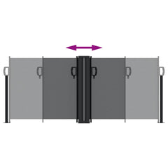vidaXL Retractable Side Awning Black 100x1000 cm 5