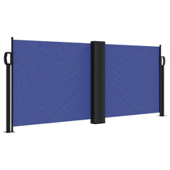 vidaXL Retractable Side Awning Blue 100x1000 cm 2
