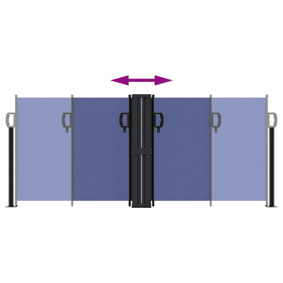 Retractable Side Awning Blue 100x1000 cm