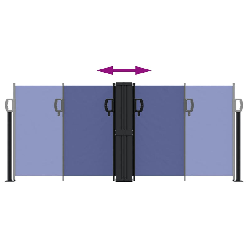 Retractable Side Awning Blue 100x1000 cm