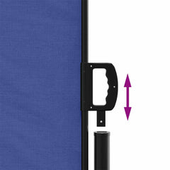 vidaXL Retractable Side Awning Blue 100x1000 cm 6