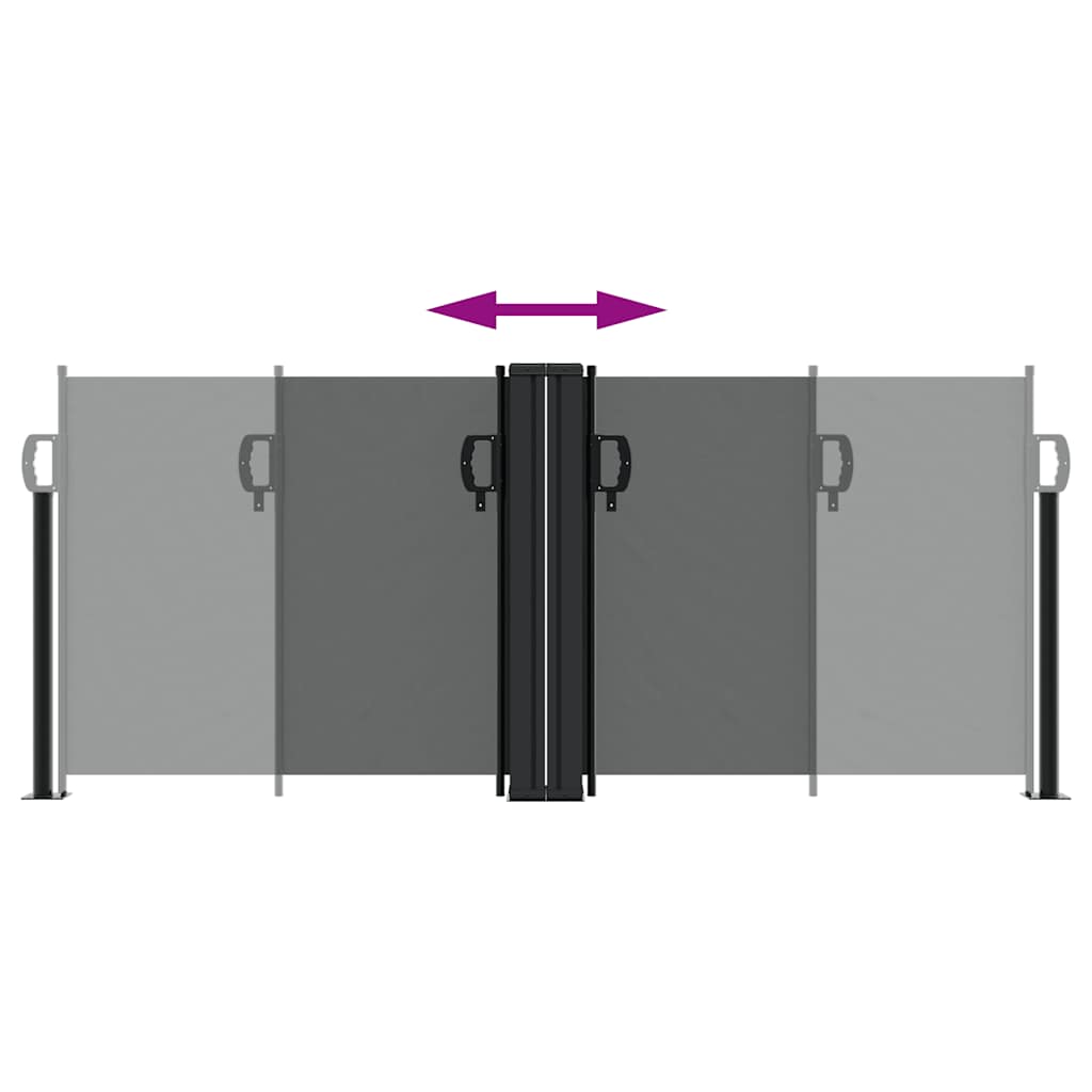 vidaXL Retractable Side Awning Anthracite 100x1000 cm 5