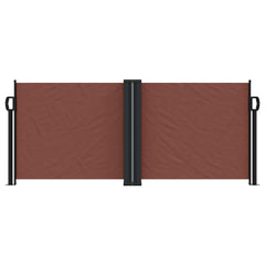 vidaXL Retractable Side Awning Brown 100x1000 cm 3