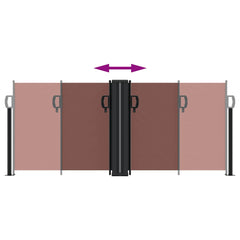 vidaXL Retractable Side Awning Brown 100x1000 cm 5