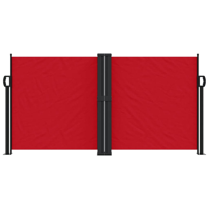 Retractable Side Awning Red 120x1000 cm