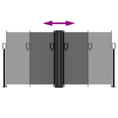 vidaXL Retractable Side Awning Anthracite 120x1000 cm 5