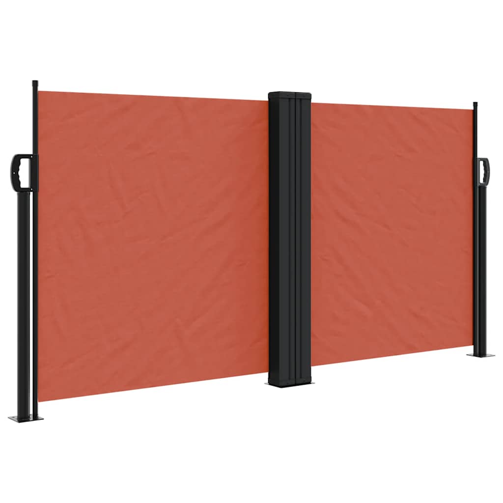 vidaXL Retractable Side Awning Terracotta 120x1000 cm 2