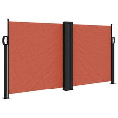 vidaXL Retractable Side Awning Terracotta 120x1000 cm 2