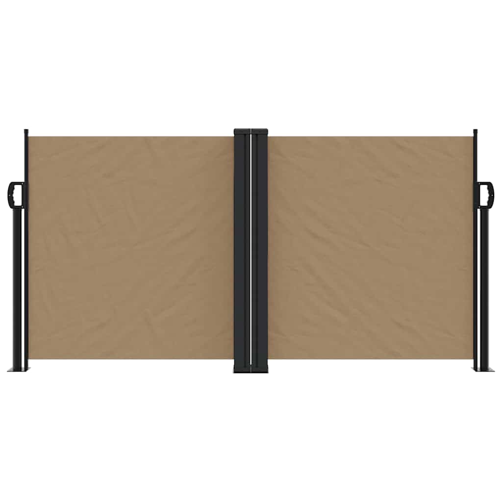 vidaXL Retractable Side Awning Taupe 120x1000 cm 3