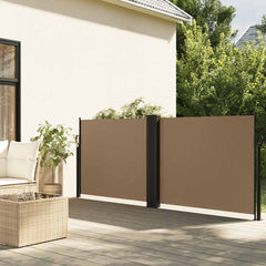 vidaXL Retractable Side Awning Taupe 120x1000 cm 1