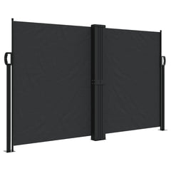 vidaXL Retractable Side Awning Black 140x1000 cm 2