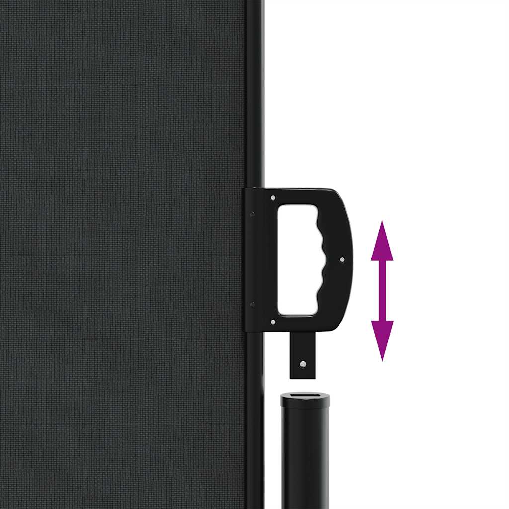 vidaXL Retractable Side Awning Black 140x1000 cm 6