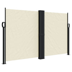 vidaXL Retractable Side Awning Cream 140x1000 cm 2