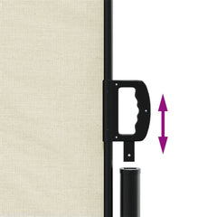 vidaXL Retractable Side Awning Cream 140x1000 cm 6