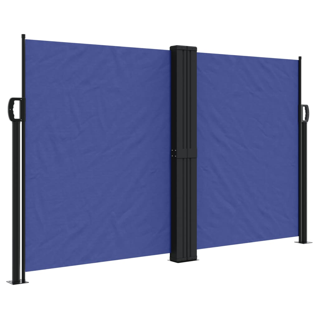 vidaXL Retractable Side Awning Blue 140x1000 cm 2