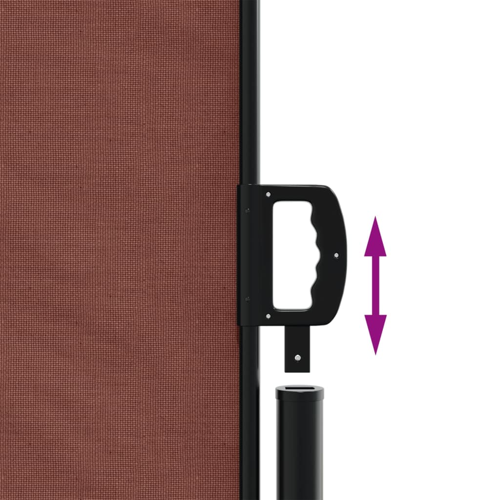 vidaXL Retractable Side Awning Brown 140x1000 cm 6