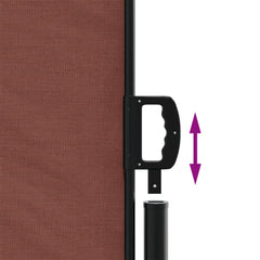 vidaXL Retractable Side Awning Brown 140x1000 cm 6