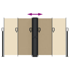 vidaXL Retractable Side Awning Beige 140x1000 cm 5