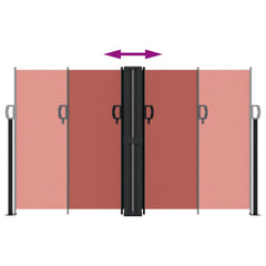 vidaXL Retractable Side Awning Terracotta 140x1000 cm 5