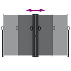 vidaXL Retractable Side Awning Black 160x1000 cm 5