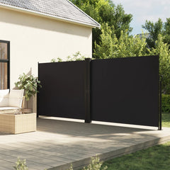 vidaXL Retractable Side Awning Black 160x1000 cm 1