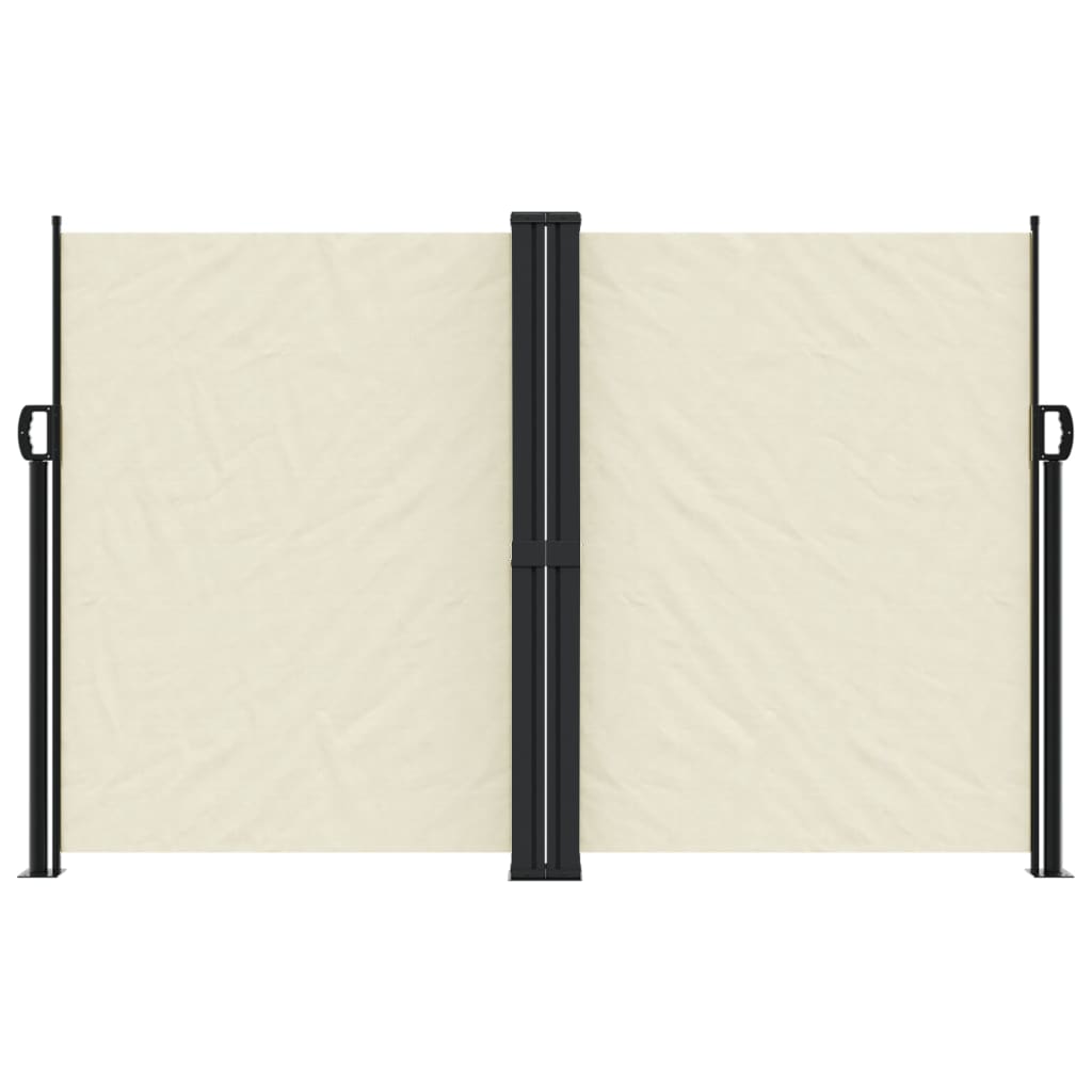 vidaXL Retractable Side Awning Cream 160x1000 cm 3