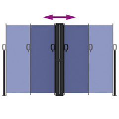 vidaXL Retractable Side Awning Blue 160x1000 cm 5