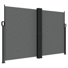 vidaXL Retractable Side Awning Anthracite 160x1000 cm 2