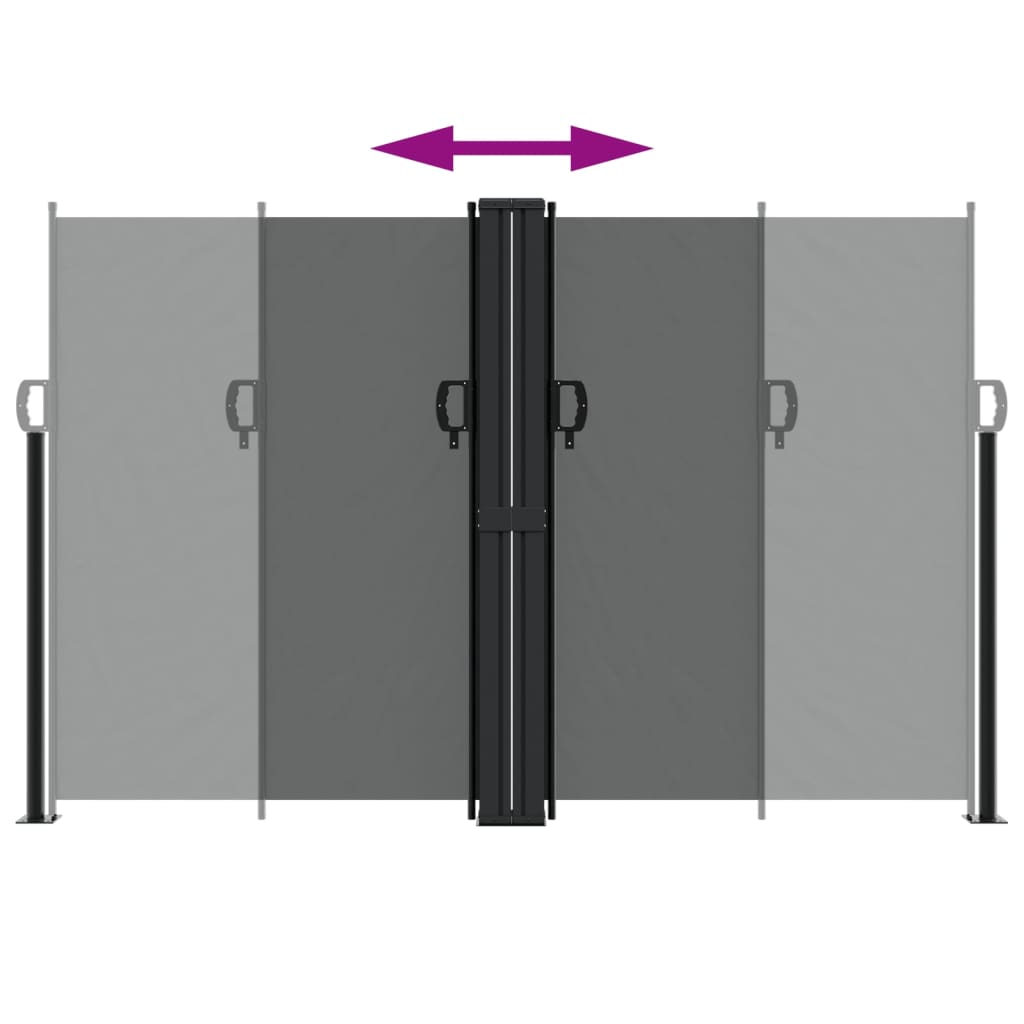 vidaXL Retractable Side Awning Anthracite 160x1000 cm 5