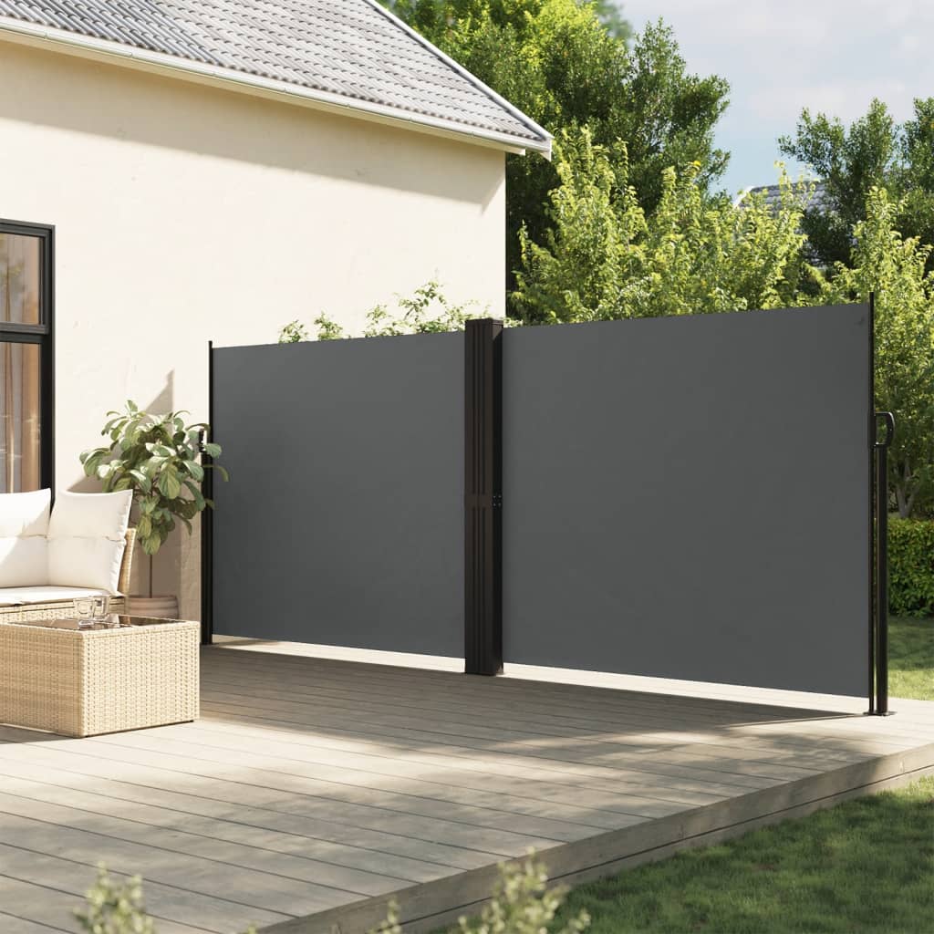 vidaXL Retractable Side Awning Anthracite 160x1000 cm 1