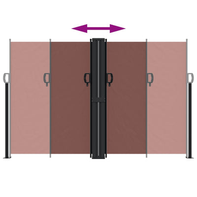 Retractable Side Awning Brown 160x1000 cm