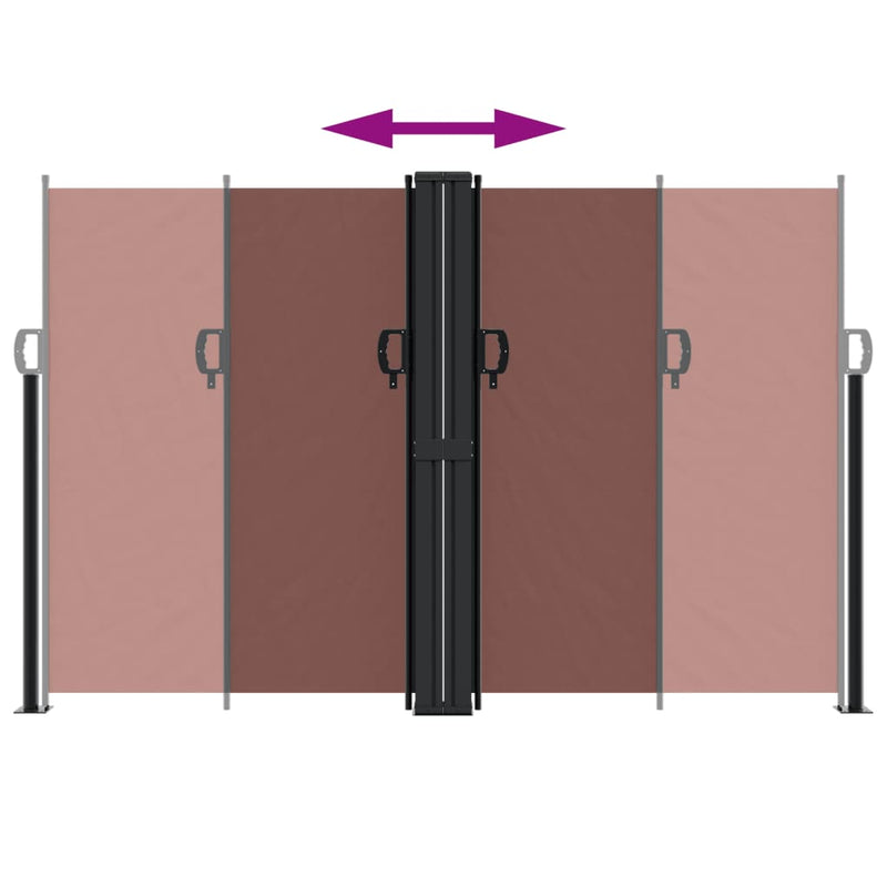 Retractable Side Awning Brown 160x1000 cm