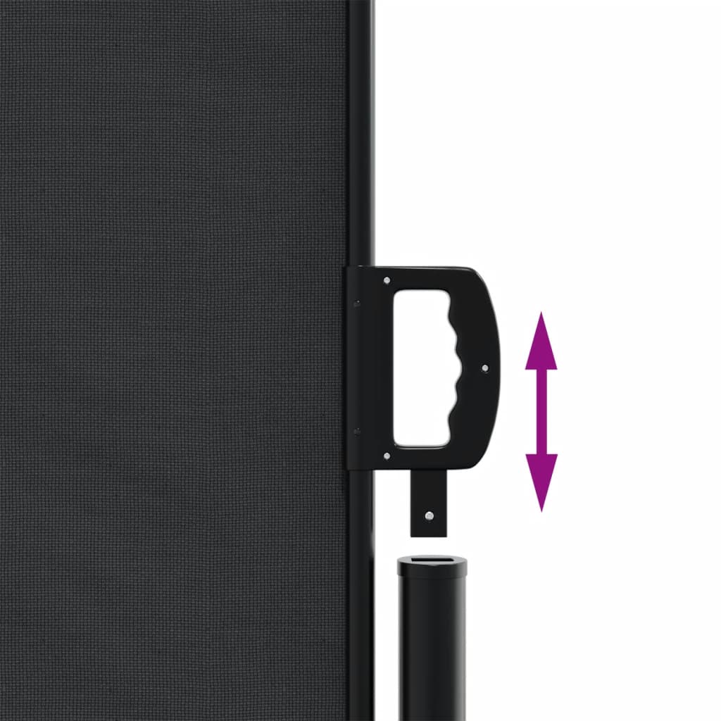 vidaXL Retractable Side Awning Black 180x1000 cm 6