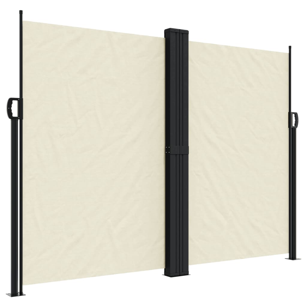 vidaXL Retractable Side Awning Cream 180x1000 cm 2