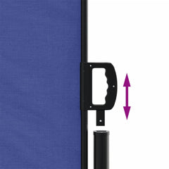 vidaXL Retractable Side Awning Blue 180x1000 cm 6