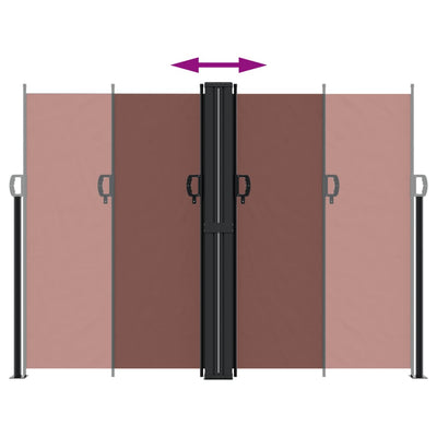 Retractable Side Awning Brown 180x1000 cm