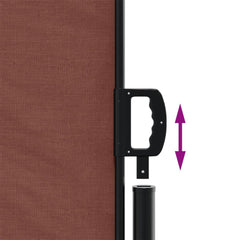 vidaXL Retractable Side Awning Brown 180x1000 cm 6