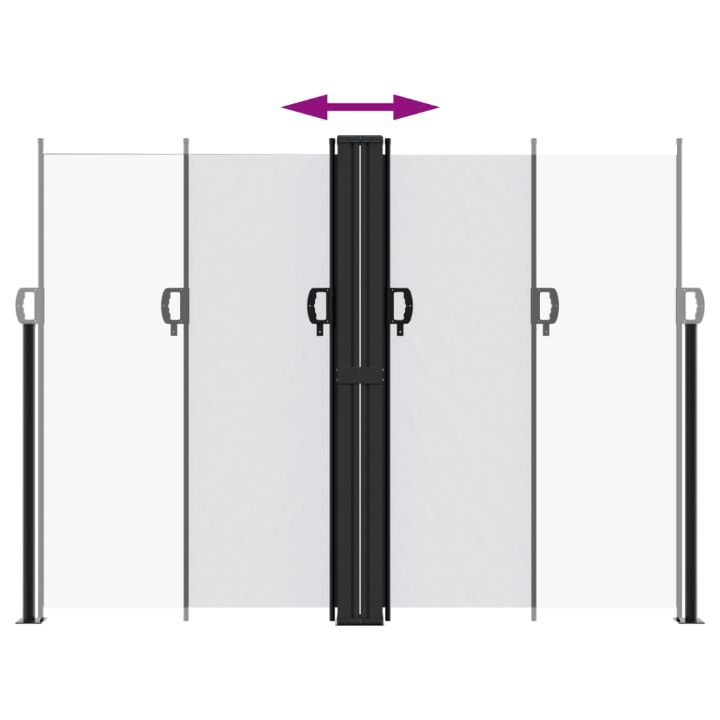 vidaXL Retractable Side Awning White 180x1000 cm 5