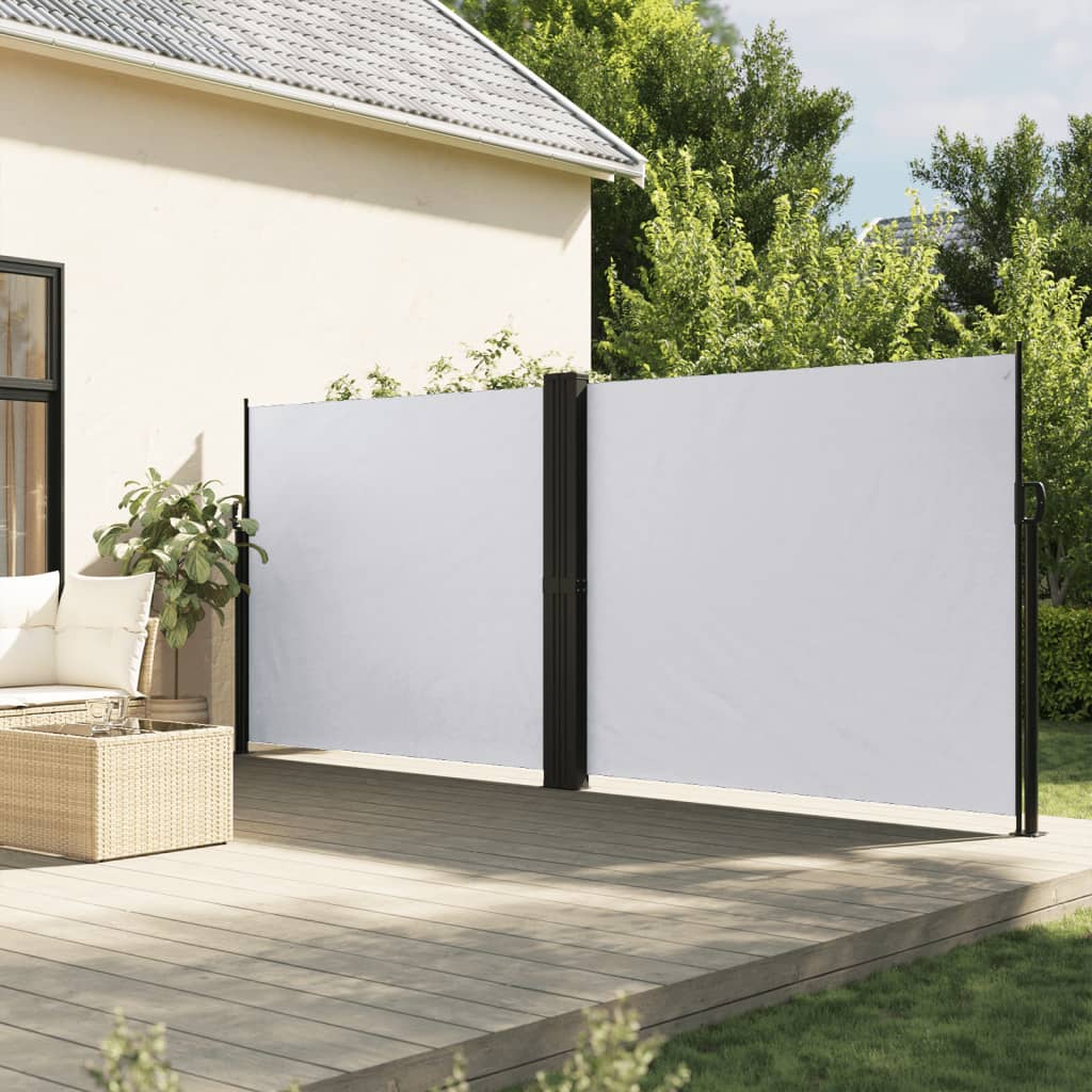 vidaXL Retractable Side Awning White 180x1000 cm 1