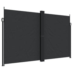 vidaXL Retractable Side Awning Black 200x1000 cm 2