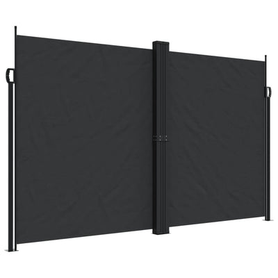 Retractable Side Awning Black 200x1000 cm