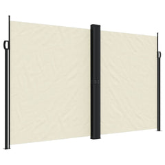 vidaXL Retractable Side Awning Cream 200x1000 cm 2
