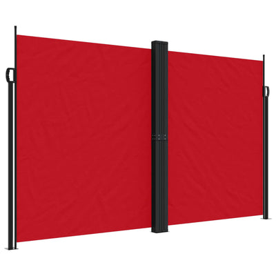 Retractable Side Awning Red 200x1000 cm