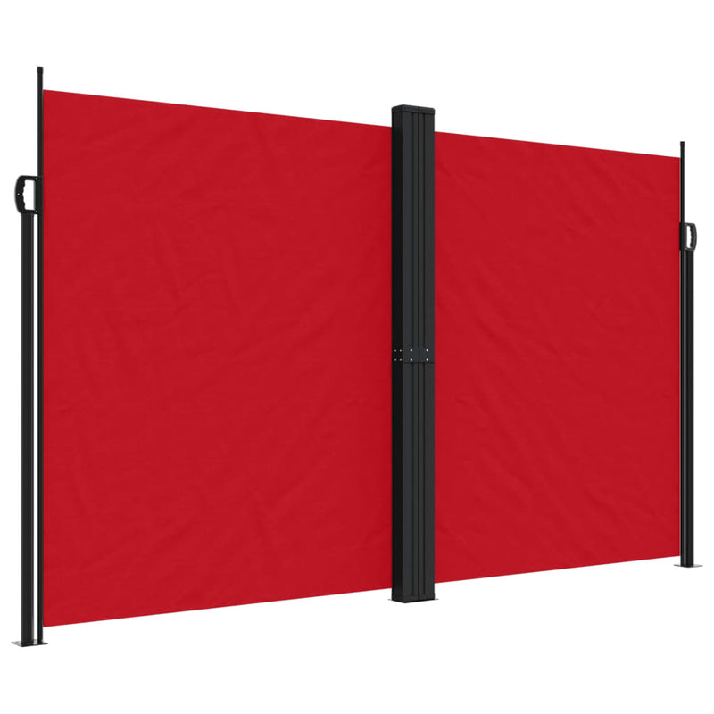 Retractable Side Awning Red 200x1000 cm