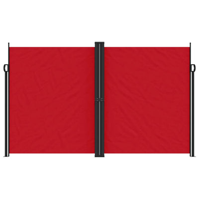 Retractable Side Awning Red 200x1000 cm