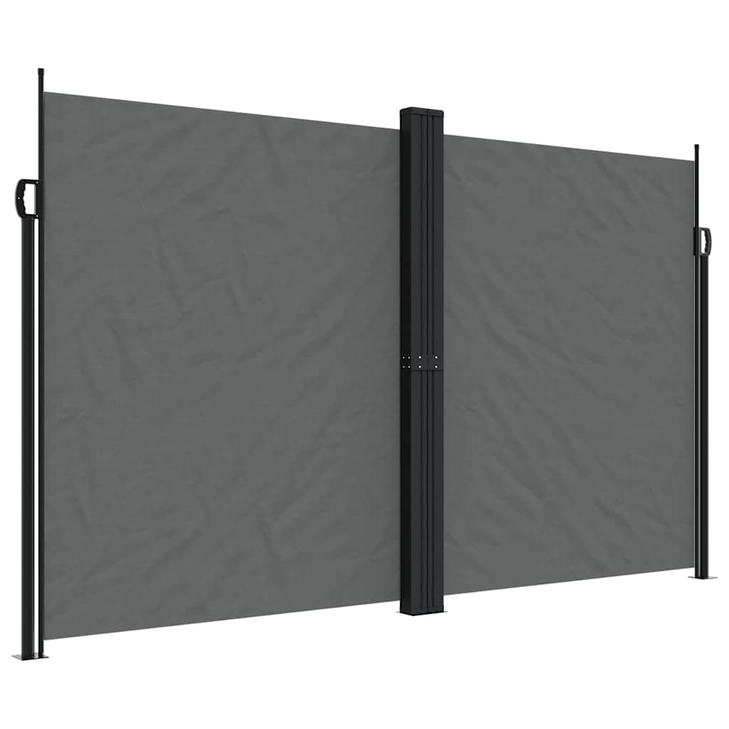 vidaXL Retractable Side Awning Anthracite 200x1000 cm 2