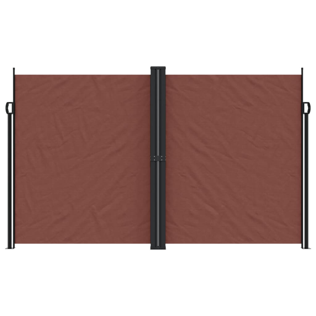 vidaXL Retractable Side Awning Brown 200x1000 cm 3
