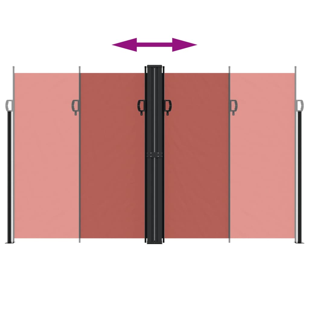 vidaXL Retractable Side Awning Terracotta 200x1000 cm 5