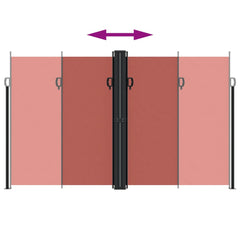 vidaXL Retractable Side Awning Terracotta 200x1000 cm 5